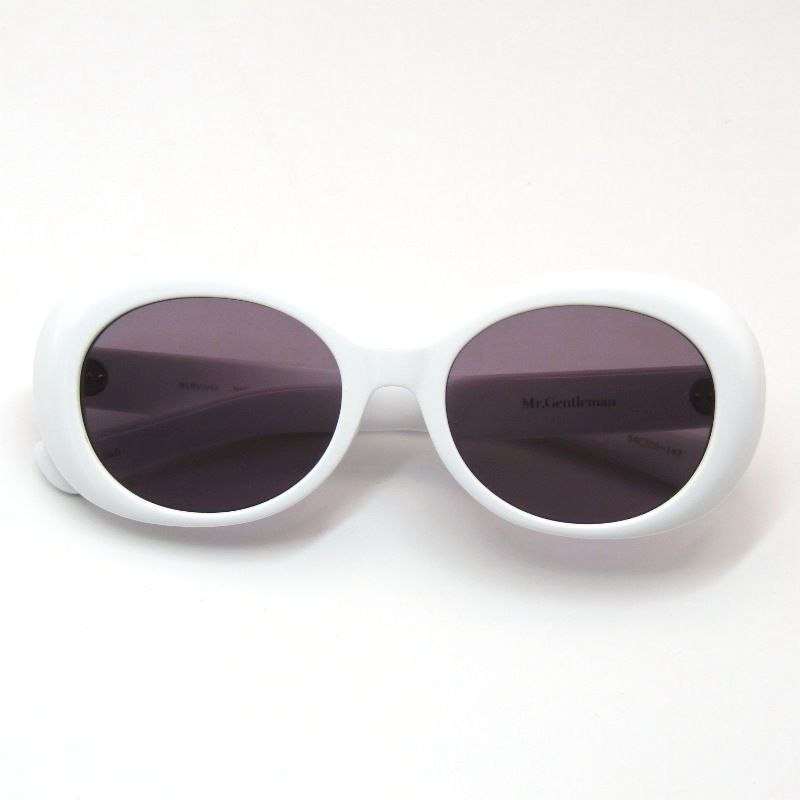 未使用 Mr.Gentleman EYEWEAR ミスタージェントルマン サングラス NIRVANA 日本製 ニルヴァーナ オーバル D White 61005459