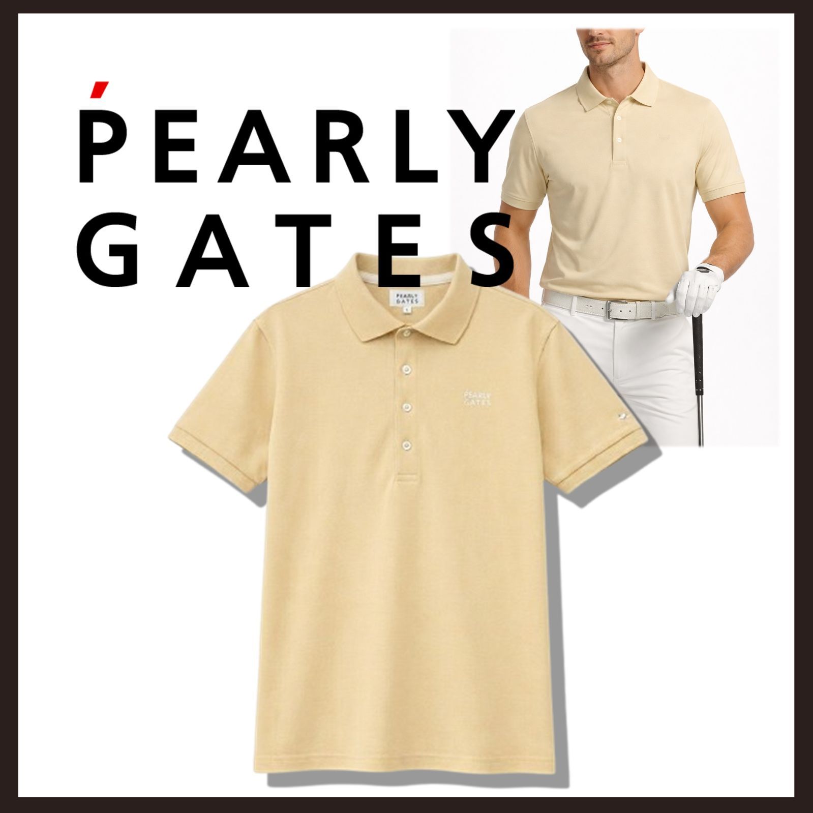 新品 未使用 パーリーゲイツ アロフト カノコ ポロシャツ イエロー M【PEARLY GATES】UVカット クーリングポロシャツ