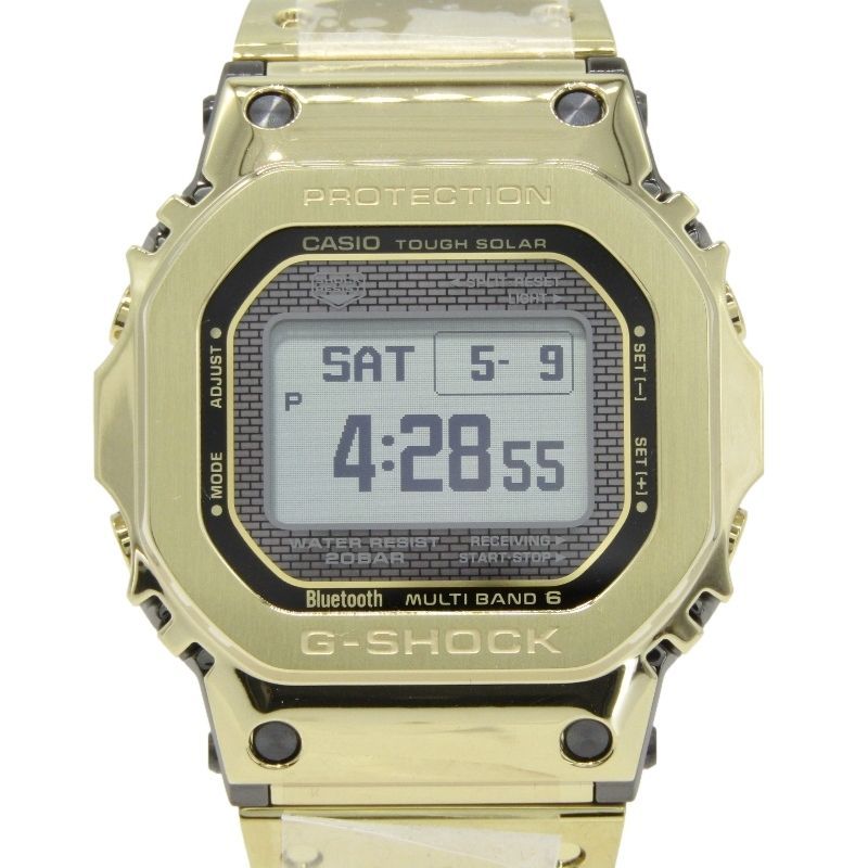 美品 CASIO G-SHOCK Gショック GMW-BZ5000GD-9JF フルメタル 本体のみ 電波ソーラー スクエア モバイルリンク 日本製 ゴールド 30013361