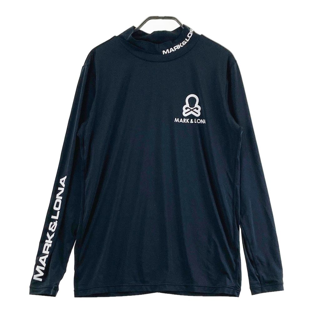サイズ：46 MARK&LONA マークアンドロナ 2025年モデル ハイネック 長袖Tシャツ ブラック系 [240101659953] ゴルフウェア メンズ ストスト