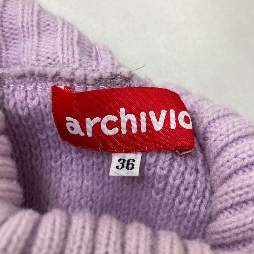 サイズ：36 ARCHIVIO アルチビオ タートルネック ニットセーター フリンジ ピンク系 [240101675345] ゴルフウェア レディース ストスト