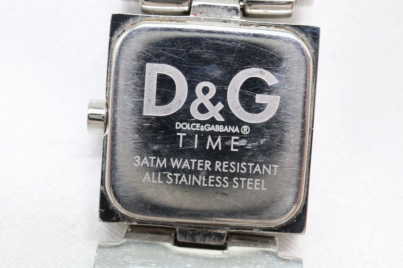 稼働★新品電池 D&amp;G TIME ドルガバ レディース腕時計 ストーン完品 稼働品】D&G ドルガバ 腕時計 レディース ストーン装飾 シルバー