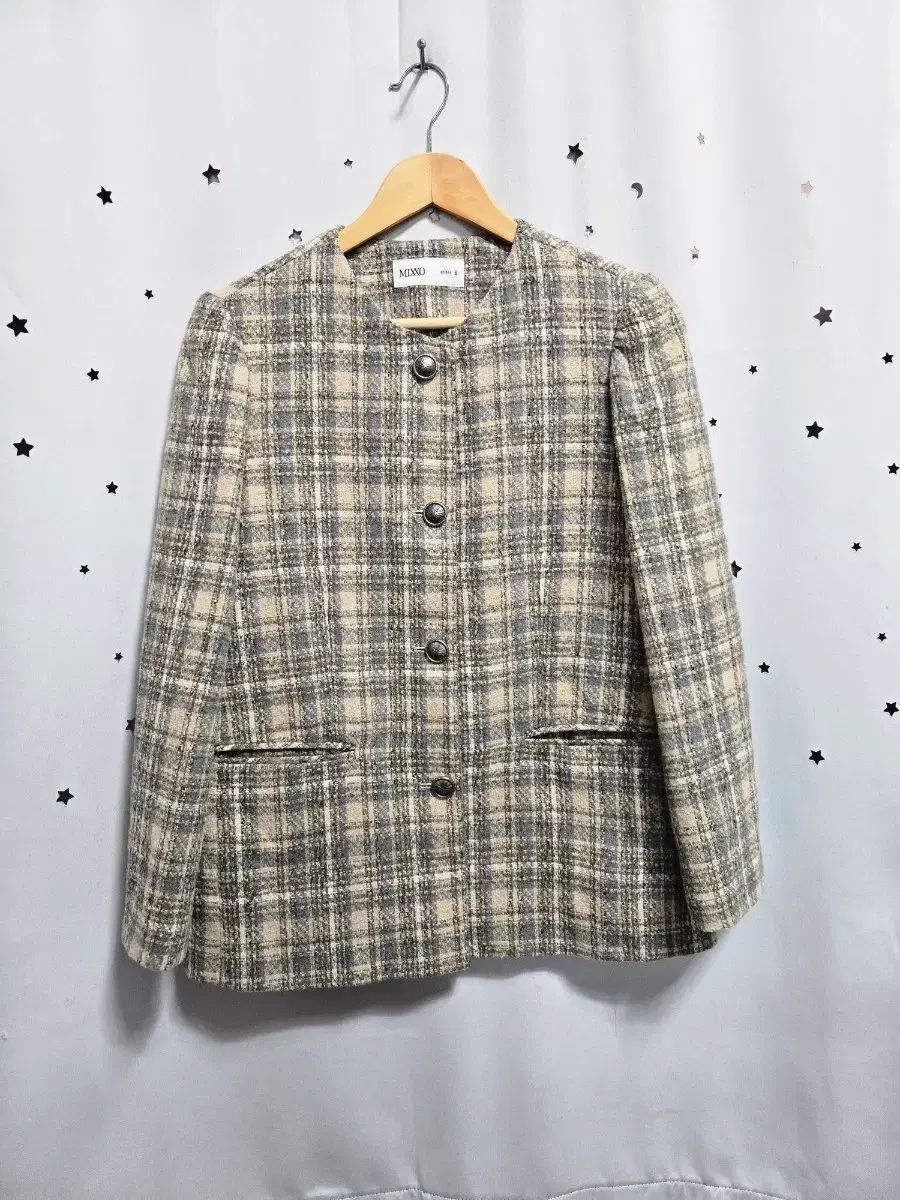 MIXXO ミッソ チェック ツイード ジャケット S