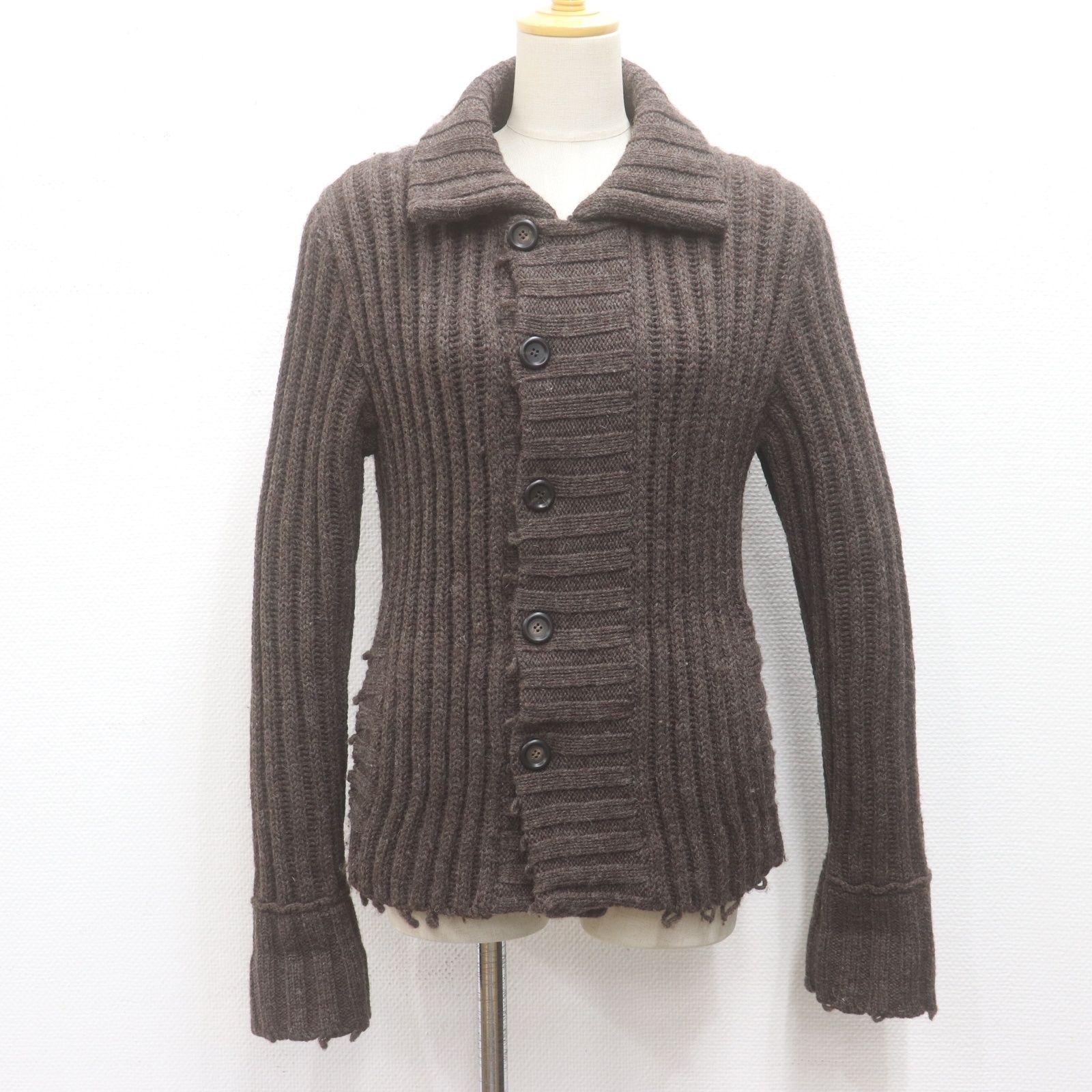 IT1VSUUB3Q48 DOLCE&GABBANA ドルチェ＆ガッバーナ ニット ジャケット カーディガン アウター ブラウン ウール GAJ66K メンズ サイズ44 IT1VSUUB3Q48 DOLCE&GABBANA ドルチェ＆ガッバーナ ニット ジャケット