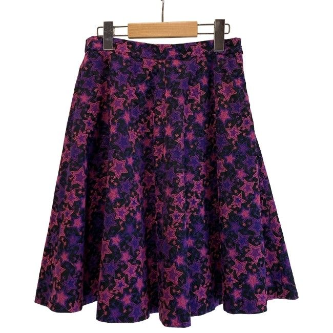【中古】　ANNA SUI　スカート　ひざ丈　サイドジップ　総柄　星柄　古着　/2496 6,504円