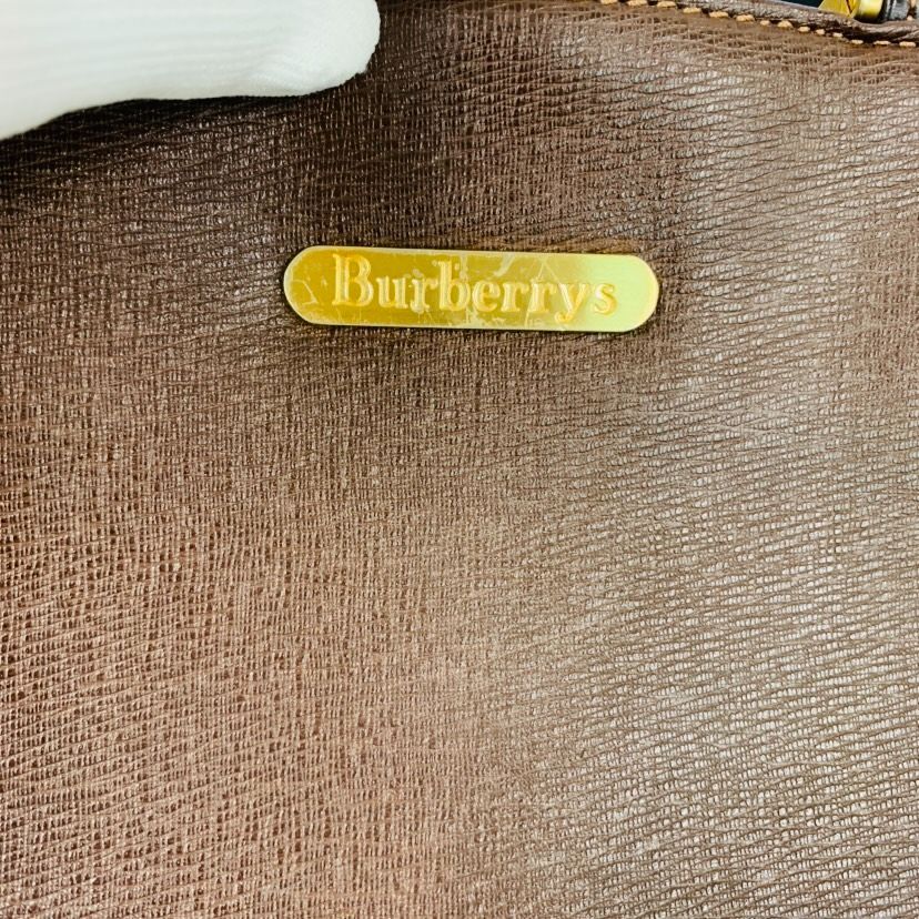 希少・極美品】Burberrys ヴィンテージ ハンドバッグ 筒型 レザー
