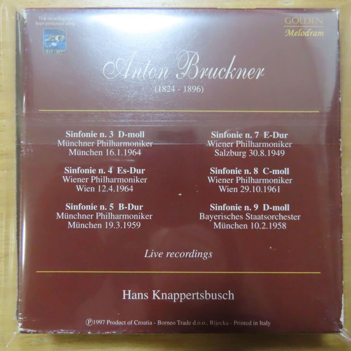 【CD】Bruckner: Symphonies - Hans Knappertsbusch
