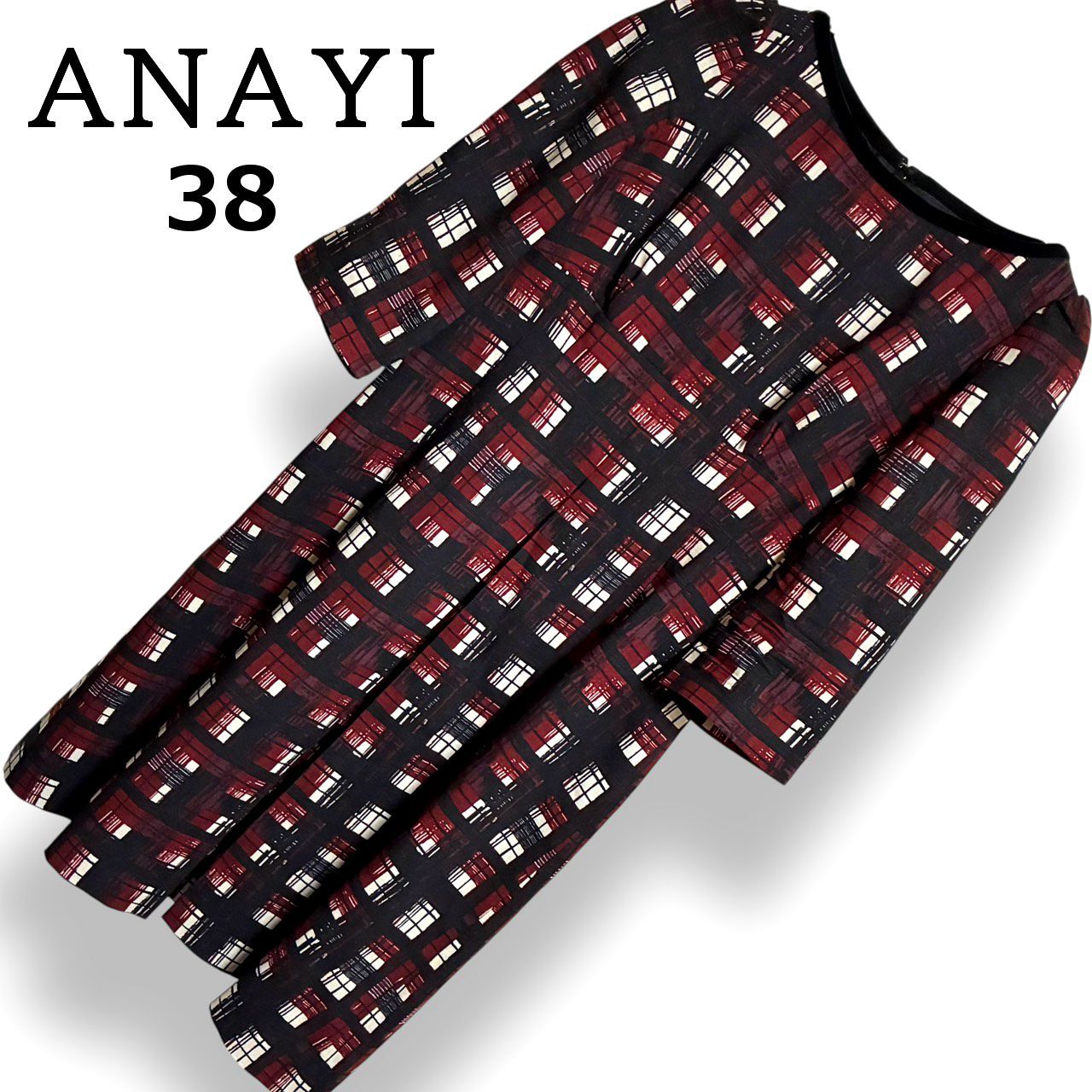 チェックフラワープリントタイ付き ワンピース | ANAYI/アナイ | 三越
