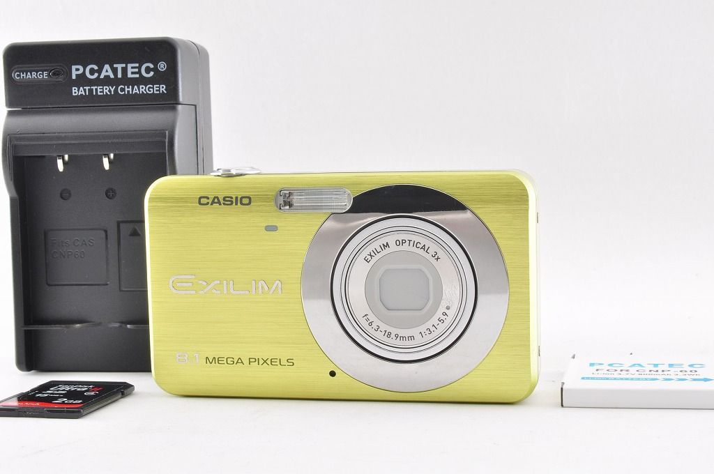 【2ヶ月保証付き】 CASIO EXILIM EX-Z80 イエロー コンパクトデジタルカメラ CCD 動作品＃1438