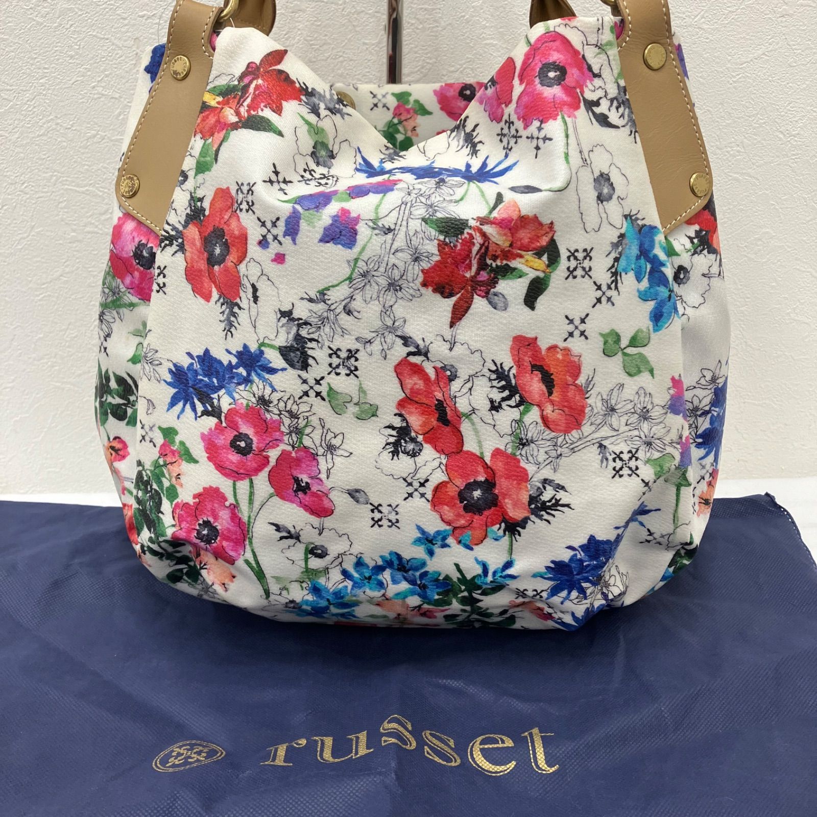 3076 russet ラシット トートバッグ ハンドバッグ 花柄 モノグラム 