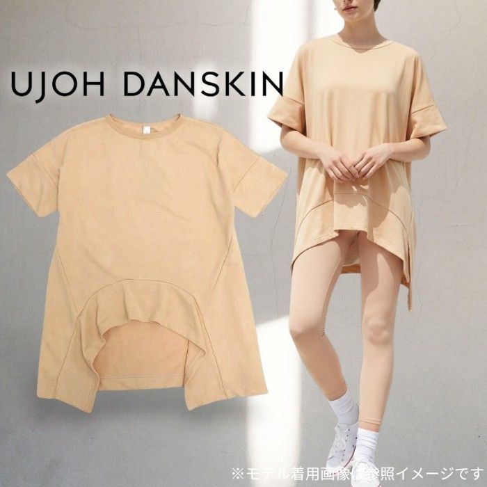 UJOH DANSKIN ウジョー ダンスキン 日本製 TRIMMING TOP 半袖 ニットソー カットソー Tシャツ フィットネスウェア DU522102 定価2.4万 オレンジシャーベット ▲020▼41004w01 4,452円