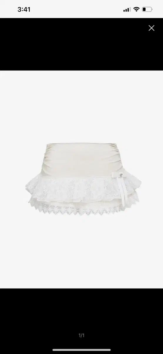 ポアリング シフォン レース ミニ スカート