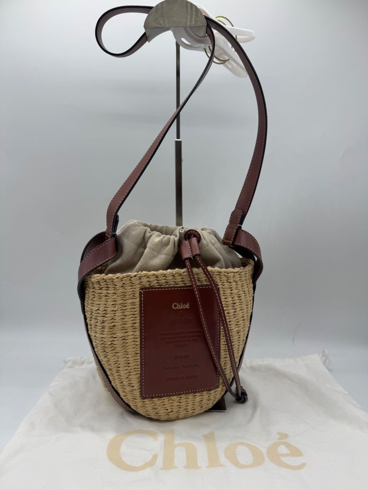 【美品】 Chloe クロエ スモール バスケット カゴショルダーバッグ P1658