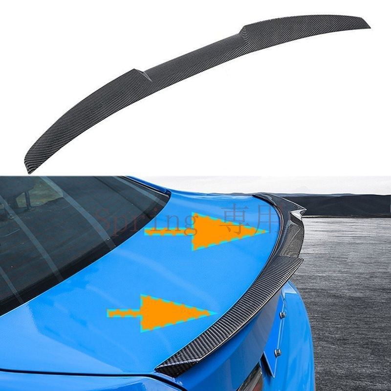 通用尾翼?免打孔後備箱用ウィング|115cm?125cmサイズ|ブラック?カーボン柄|高品質樹脂製デザイン|定風翼?エアロパーツZX09 F