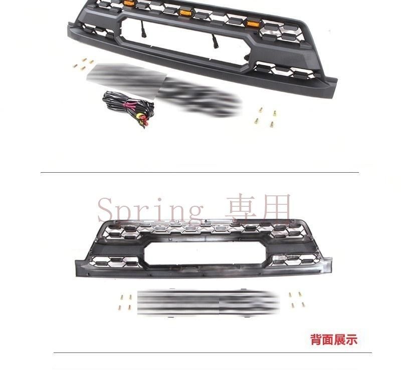 トヨタ ハイラックスサーフ/HILUX SURF 4RUNNER 2002-2005 フロントグリル GRILLE ABS製 交換タイプ フィット感良好 見た目UP 印象チェンジ 外装アクセント 保護 すっきりフロント ランプ付き/無し 簡単取付 F
