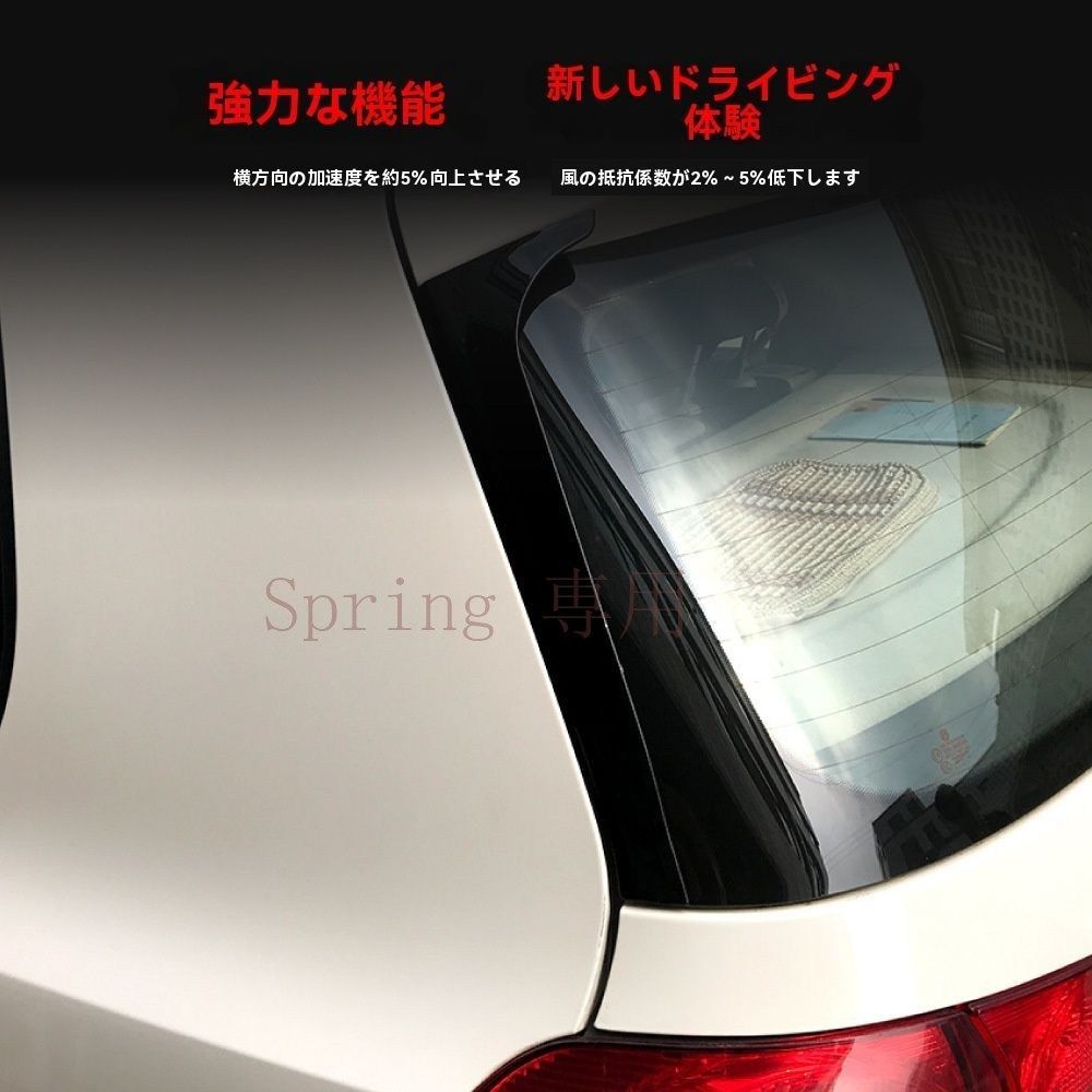 2009-2012年モデル 大<!-利用不可文字-!>ゴルフ6（MK6） サイドウィングリアスポイラー【ABS素材?スチールブラック/カーボン調】車体装飾パーツZX09 F