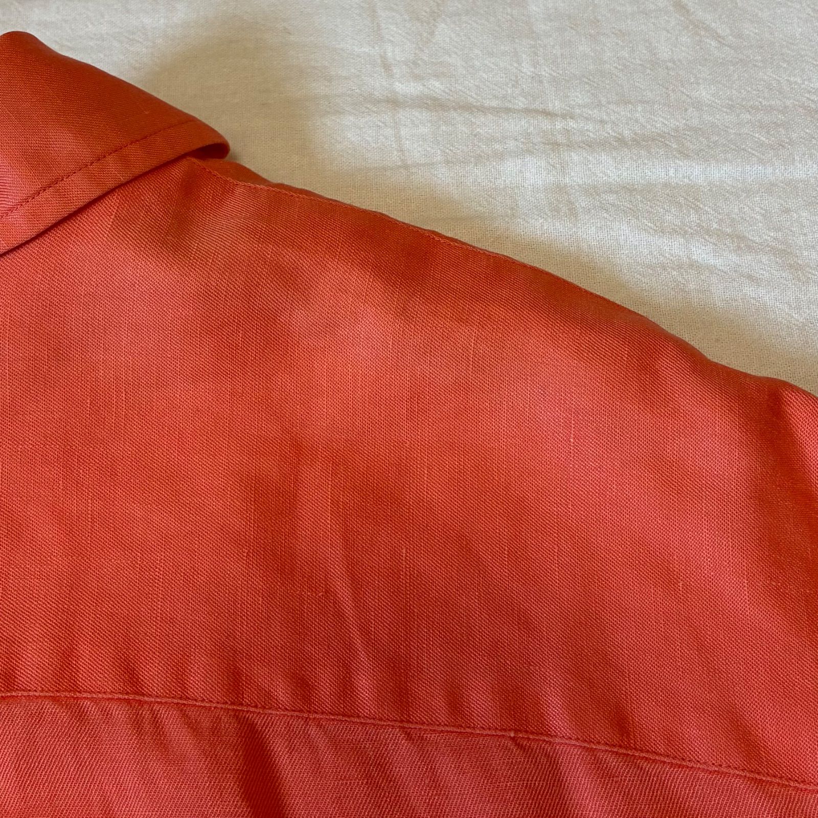 90s POLO GOLF RALPH LAUREN 半袖シャツ オープンカラー リネン×シルク オレンジ XXL表記 90s POLO GOLF RALPH LAUREN 半袖シャツ オープンカラー リネン×シルク オレンジ XXL表記