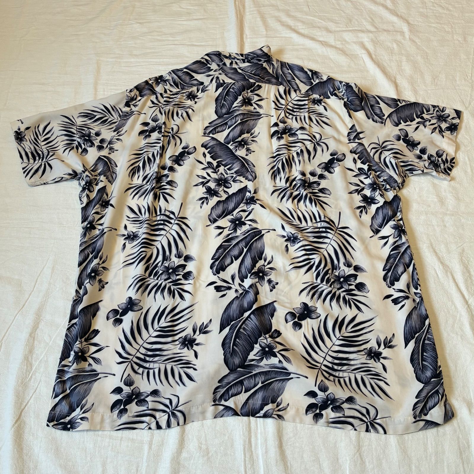 90s Polo by Ralph Lauren CLAYTON 半袖シャツ リーフ柄 ホワイト XL表記 90s Polo by Ralph Lauren CLAYTON 半袖シャツ リーフ柄 ホワイト XL表記