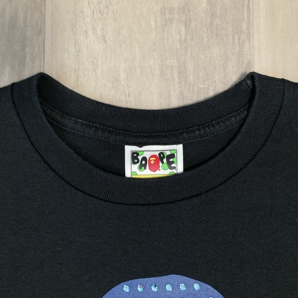 レインボー スワロフスキー APE HEAD LOGO Tシャツ Sサイズ a bathing