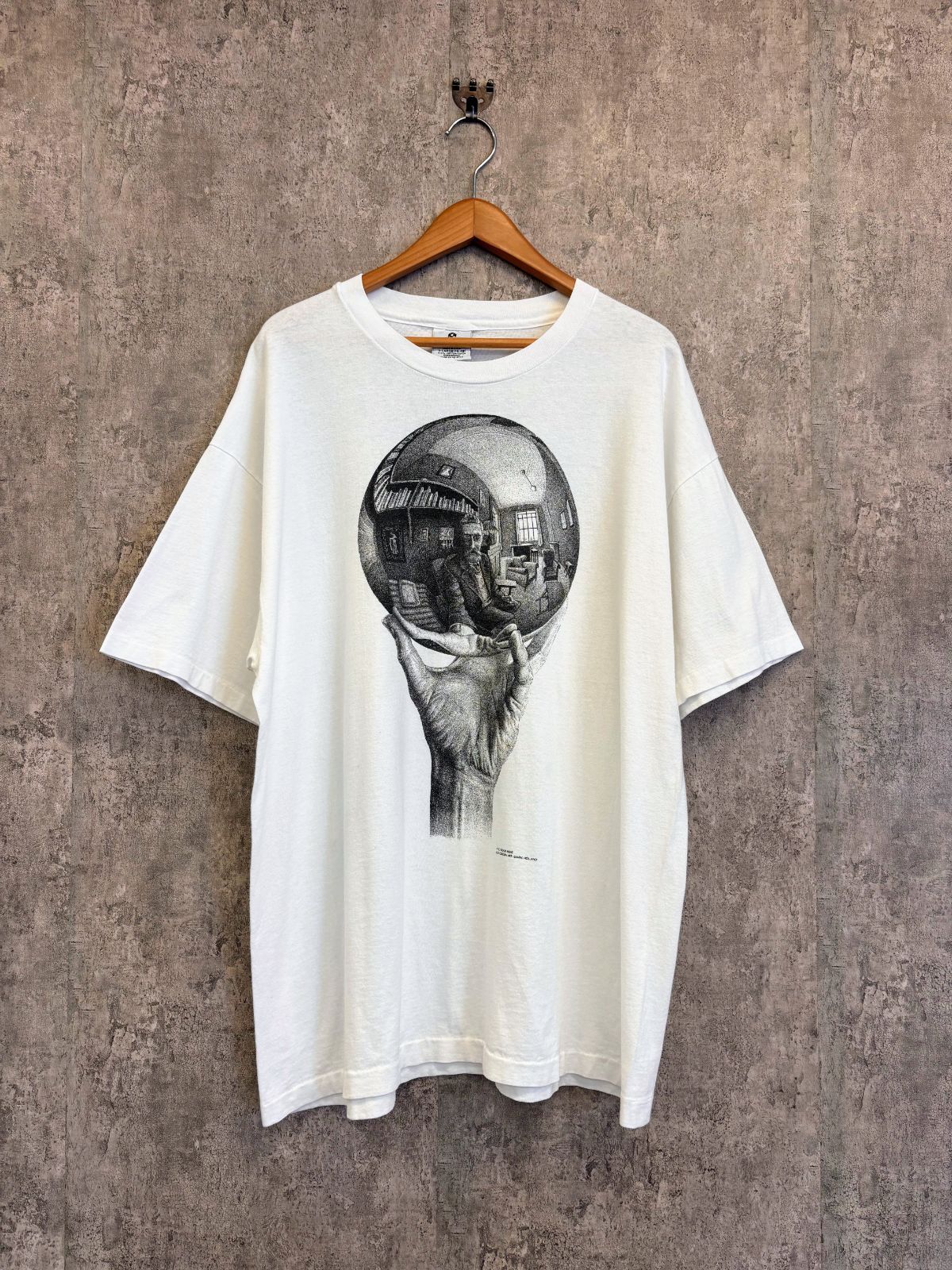 90s USA製 ANDAZIA BODY アンダジアボディ 両面プリント M.C. Escher 