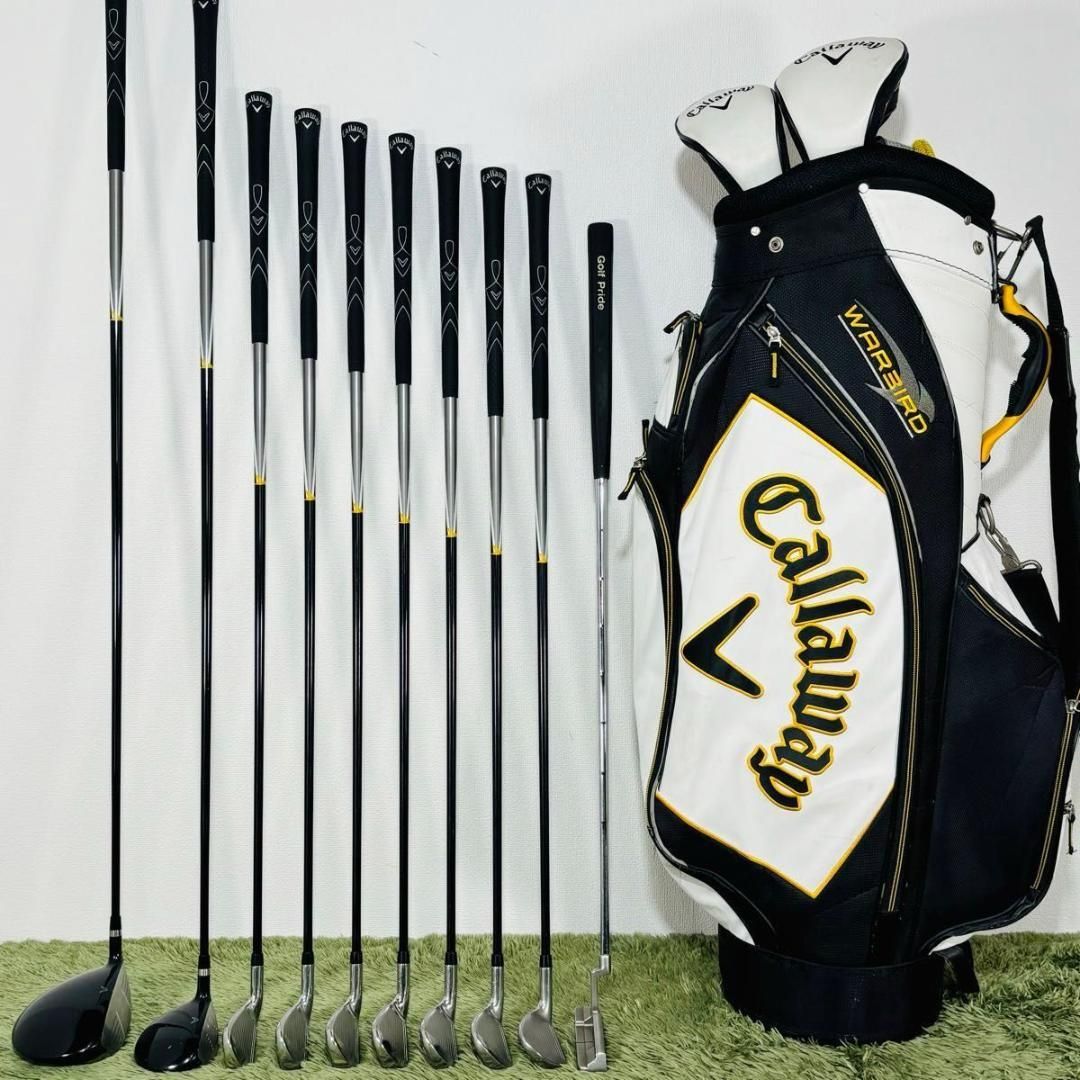 Callaway Warbird ゴルフ キャディバッグ 黒 白 黄 7分割