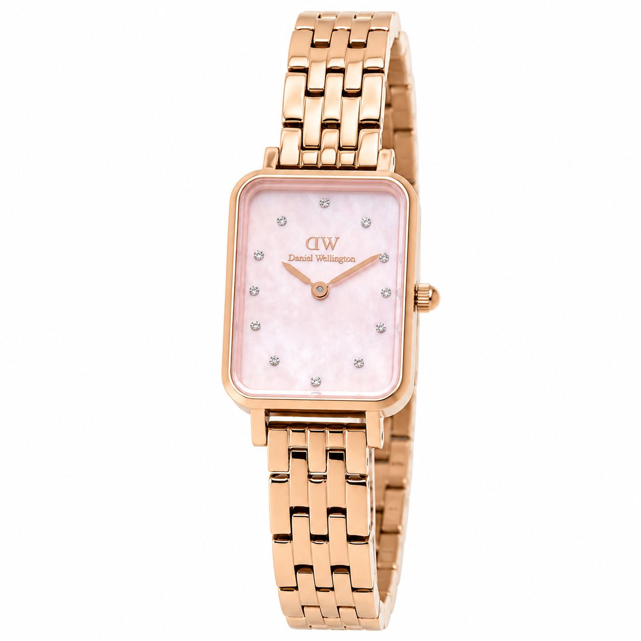 【ギフト対応可】ダニエルウェリントン DANIEL WELLINGTON 腕時計 Quadro Lumine 5 Link Melrose Pink MoP Rose Gold マザーオブパールピンク アナログ おしゃれ 人気 誕生日 プレゼント 送料無料
