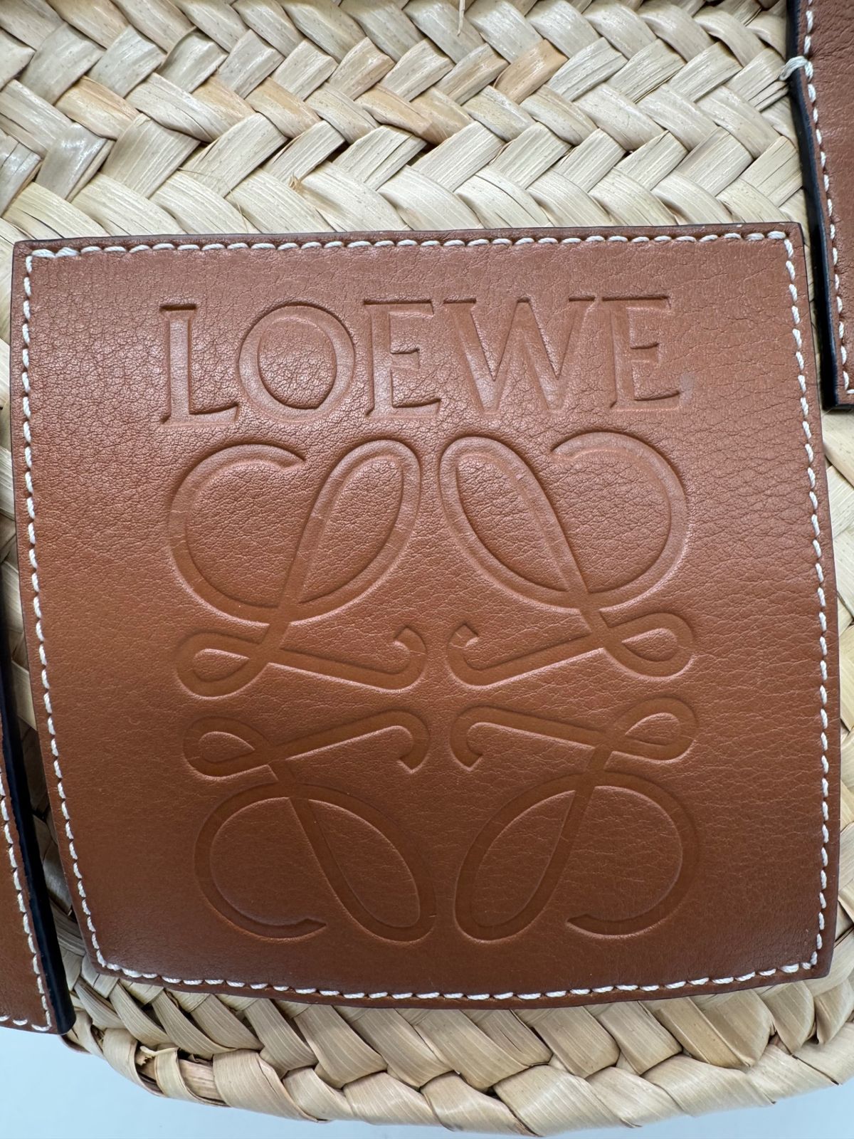 美品】LOEWE ロエベ スモール カゴ ロゴ ハンドバッグ P2268