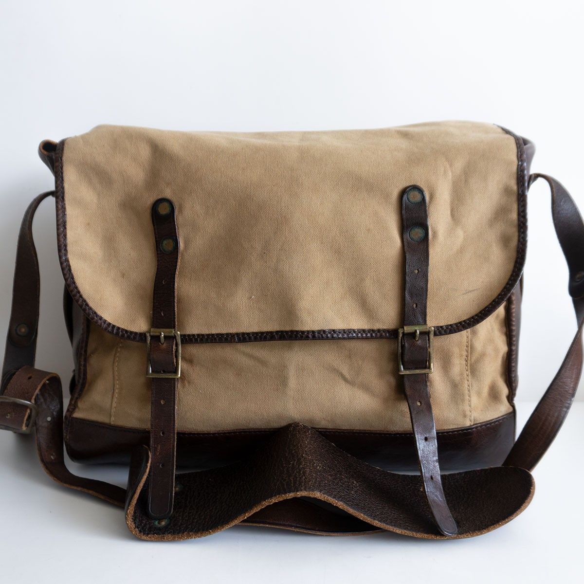 【イタリア製】RRL【CANVAS×LEATHER SHOULDER BAG】ショルダーバッグ ダブルアールエル 26050190