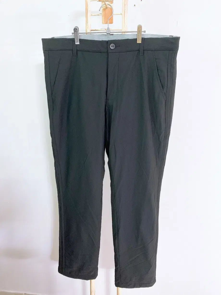 ヴィンテージ(37インチ) adidas アディダス ゴルフ メンズ 3本線 LINE ブラック 軽量 ダウンパンツ