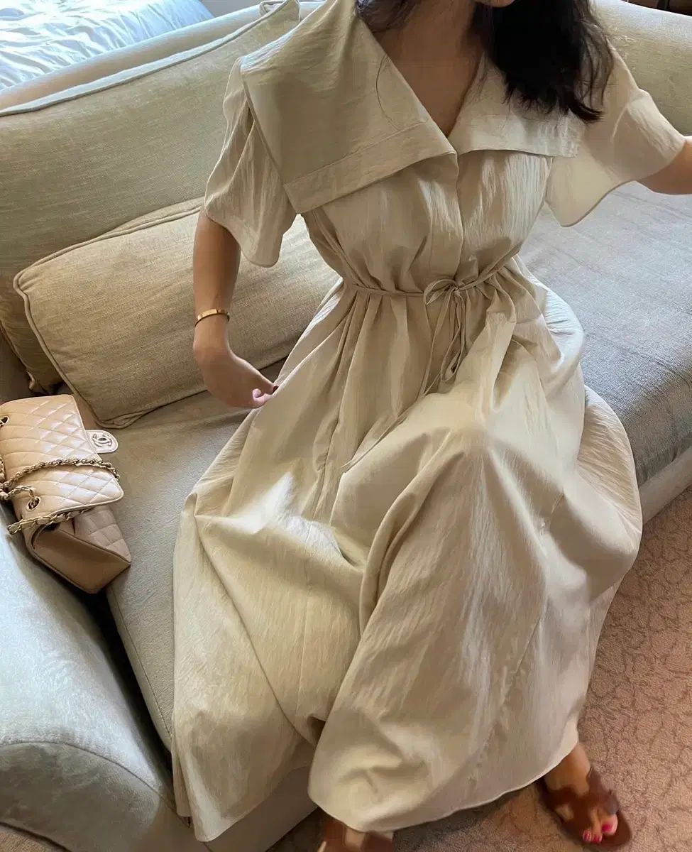 SSUMJ KARA ロングワンピース アイボリー