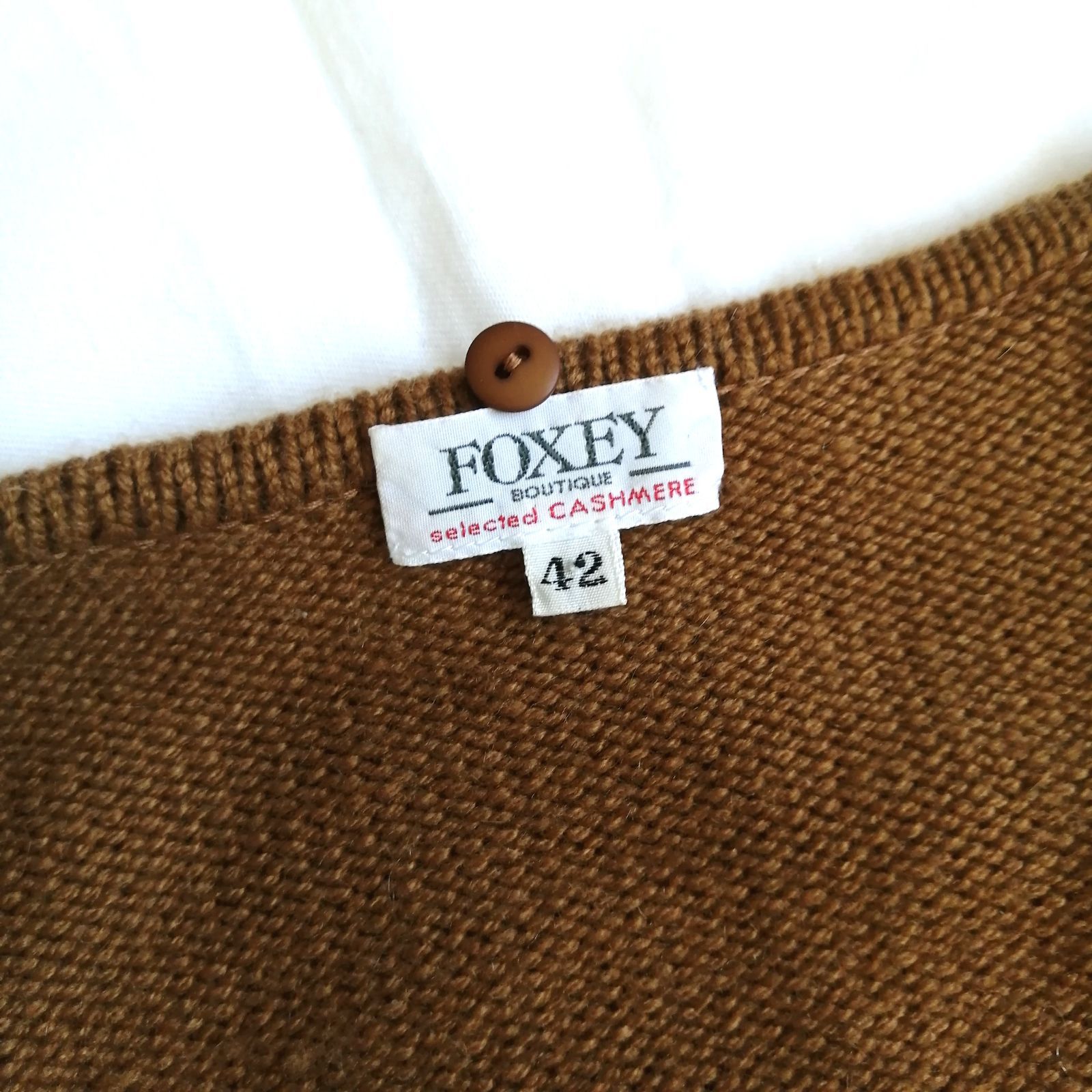 【美品✨】フォクシー　カーディガン　カシミヤ　大きいサイズ　42 美品 FOXEY フォクシー カーディガン カシミヤ100％ サイズ42 Lサイズ