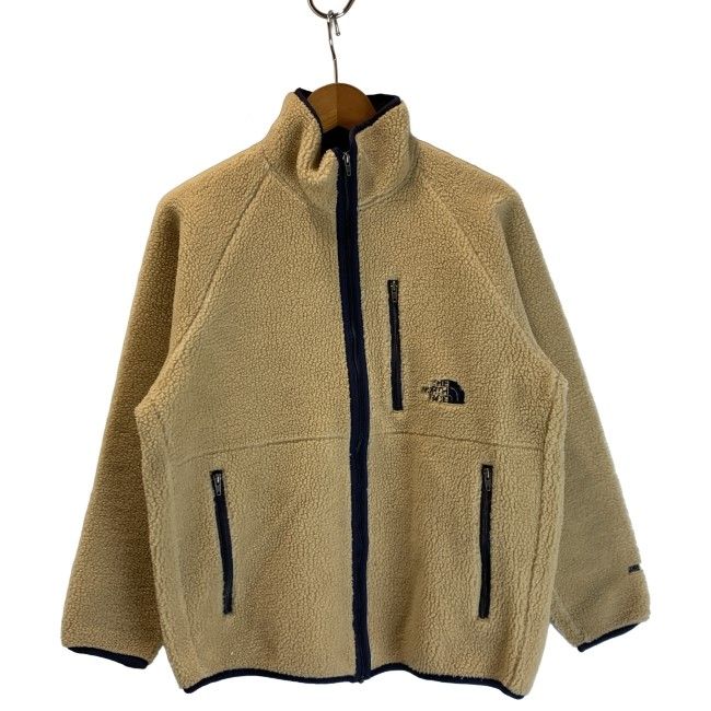 【中古】　THE NORTH FACE　フリース　ジャケット　ハイネック　フルジップ　無地　ワンポイント　刺しゅう　日本製　アウトドア　古着　/1152