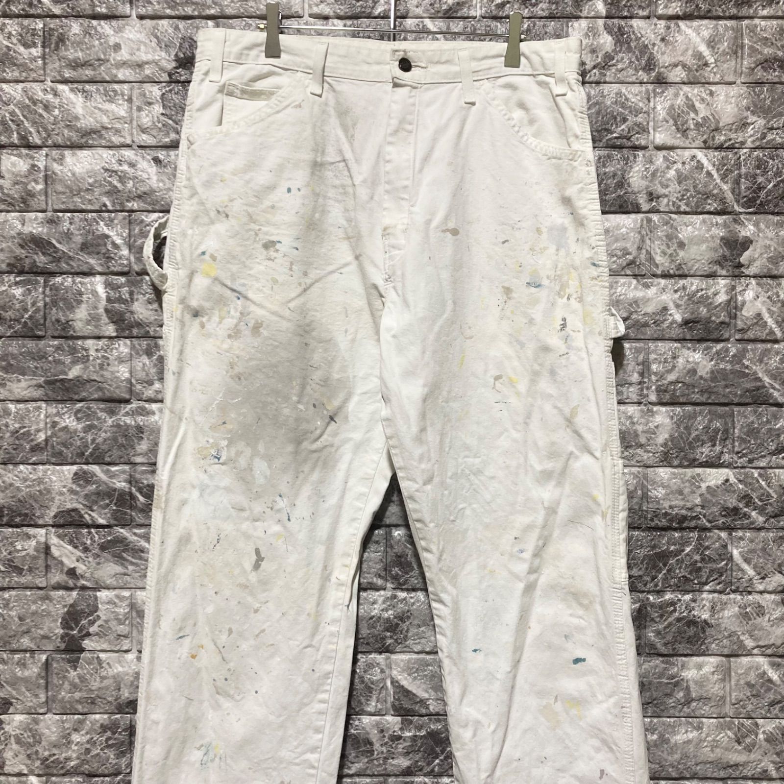 Dickies ホワイト ペインターパンツ ディッキーズ 白ペインター ペンキ グランジ ①⑦