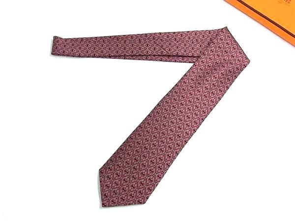 □新品同様□ HERMES エルメス シルク100% 総丈 ネクタイ ビジネス