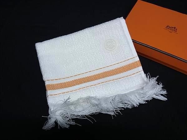 HERMES エルメス タオルセット オレンジ ホワイト 未使用】HERMES