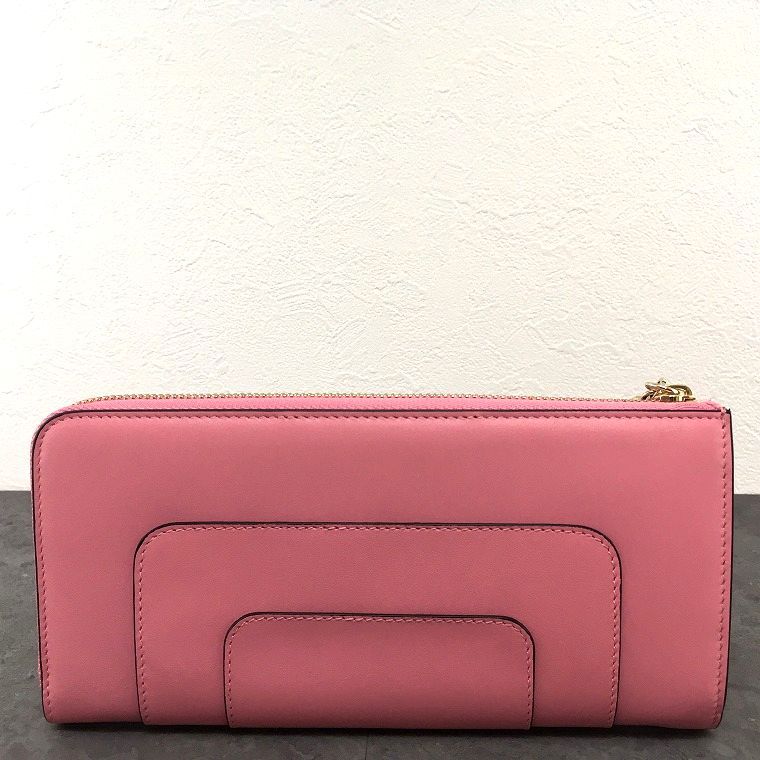 送料込み！ 未使用品 BVLGARI L字ファスナー長財布 ピンク 