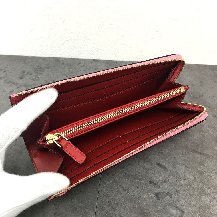 送料込み！ 未使用品 BVLGARI L字ファスナー長財布 ピンク 