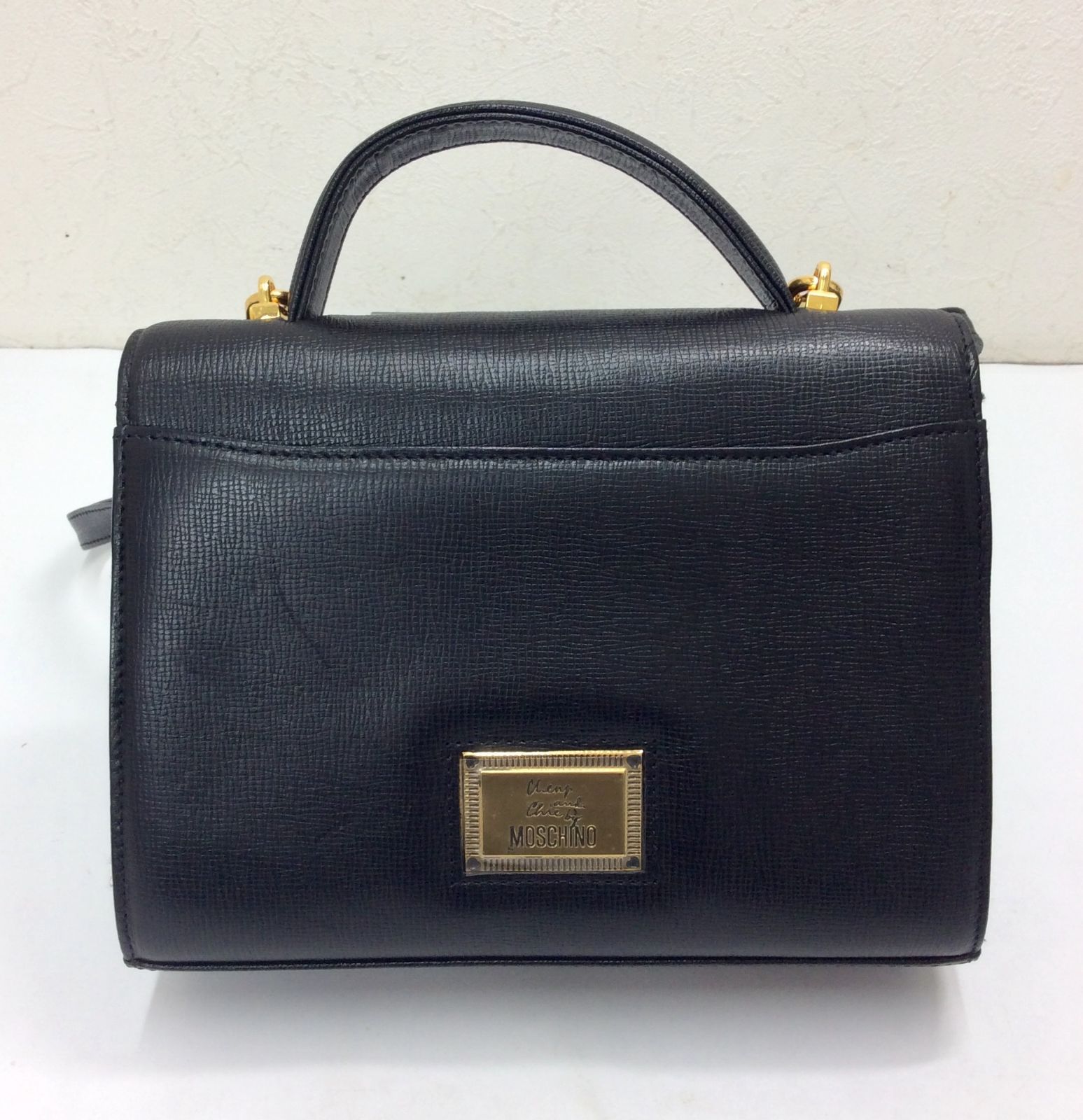 美品】MOSCHINO モスキーノ 2WAY レザー ハンドバッグ ショルダー