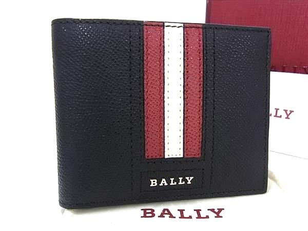 ■新品■未使用■ BALLY バリー TEVYE LT レザー 二つ折り 財布 ウォレット 札入れ カード入れ メンズ ブラック系 FU9574