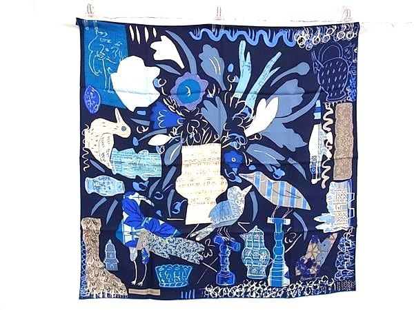 ■新品■未使用■ HERMES エルメス La maison des oiseaux parleurs【おしゃべりな鳥たちの家】カレ90 シルク スカーフ FW3881