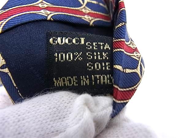 □新品同様□ GUCCI グッチ シルク100% ネクタイ ビジネス 紳士 メンズ