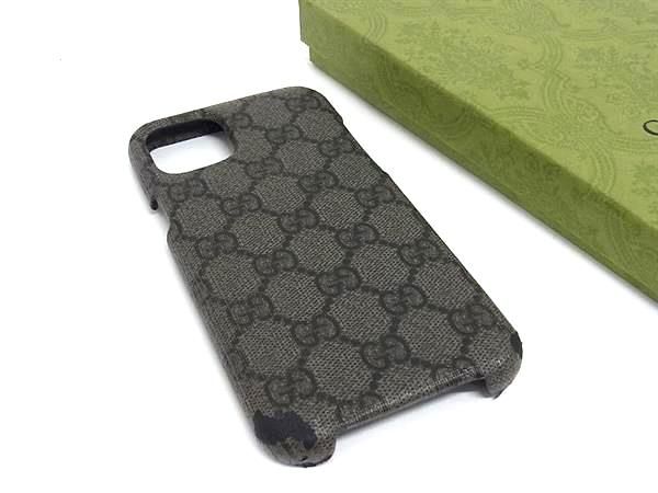 GUCCI グッチ 760211 GG柄 PVC  iPhone 15Plus対応 アイフォンケース スマホケース レディース メンズ グレー系 FZ1924 GUCCI グッチ 760211 GG柄 PVC iPhone 15Plus対応 アイフォンケース