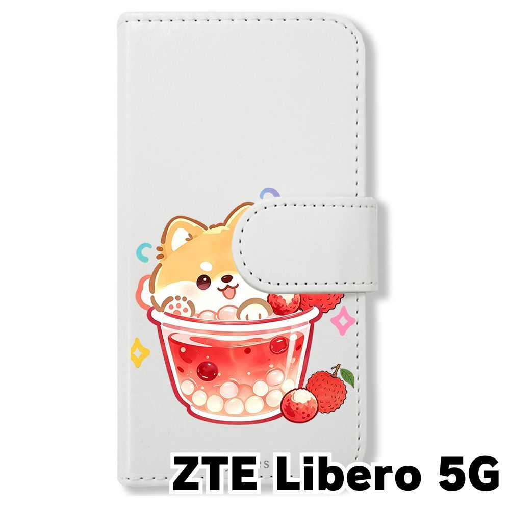 新品未使用】 Libero 5G 手帳型スマホ ケース カバー (色：ホワイト