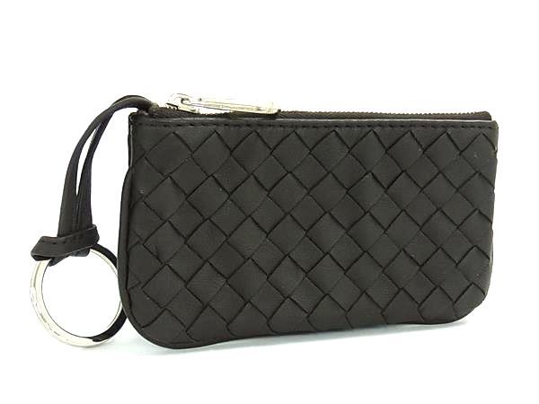 ■新品■未使用■ BOTTEGA VENETA ボッテガヴェネタ イントレチャート レザー コインケース 小銭入れ ダークブラウン系 FX5901