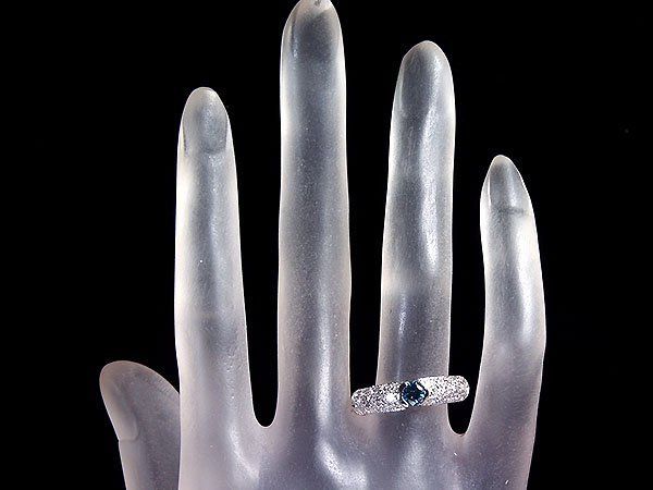 ジュエリー極】極上青の輝き！天然ブルーダイヤモンド0.305ct＆天然