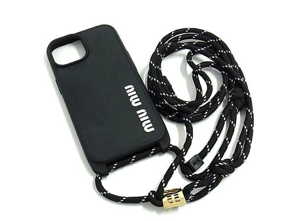 □美品□ miumiu ミュウミュウ ラバー iPhone12/12Pro 対応 ショルダー