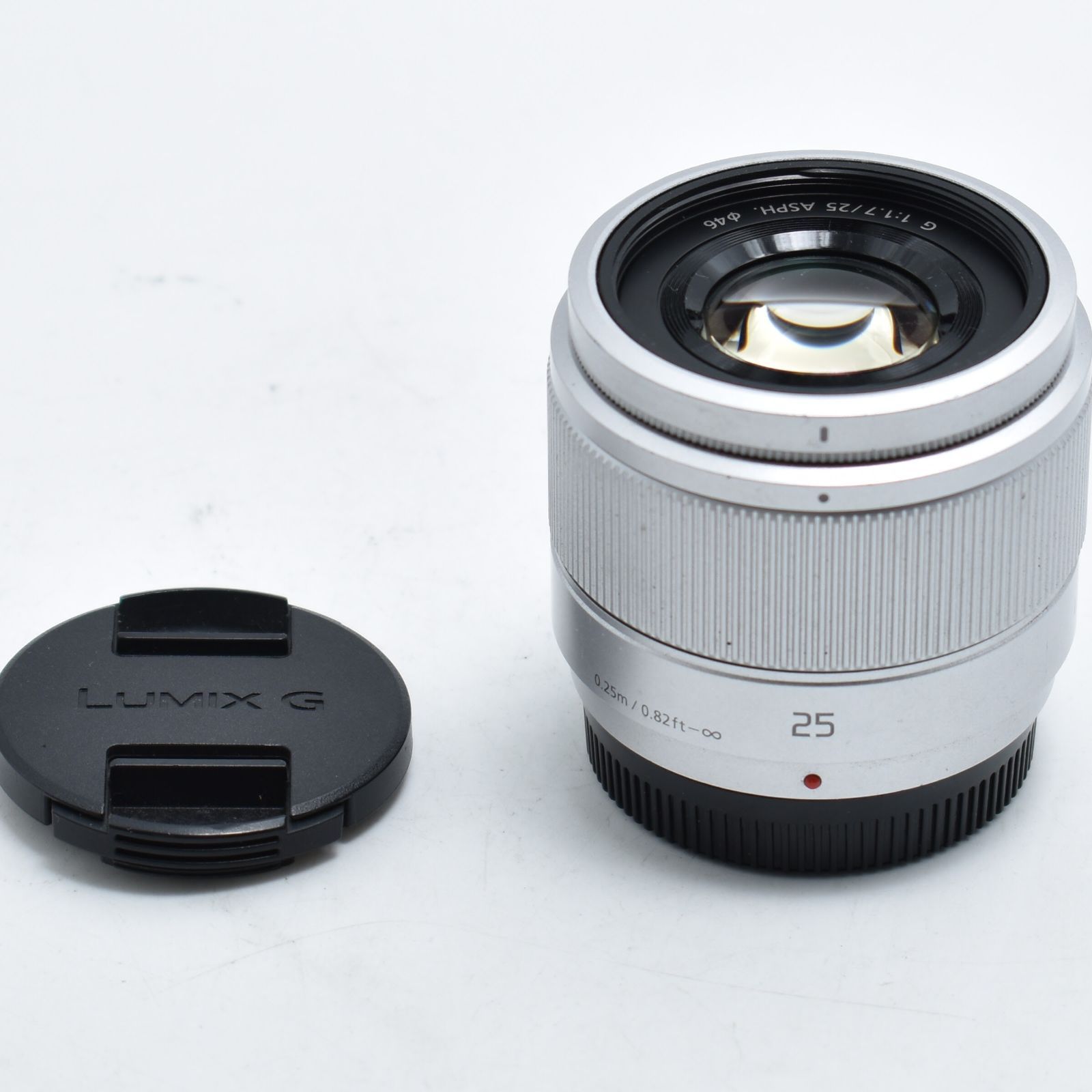 B#12219 パナソニック(Panasonic) 単焦点レンズ マイクロフォーサーズ用 ルミックス G 25mm/ F1.7 ASPH. シルバー H-H025-S