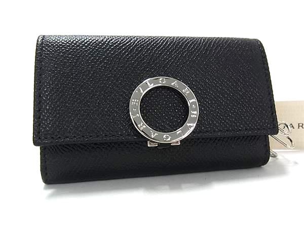 ■新品同様■ BVLGARI ブルガリブルガリ 30422 レザー 6連 キーケース 鍵入れ レディース メンズ ブラック系 FX5663