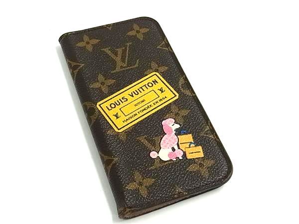 LOUIS VUITTON ルイヴィトン モノグラム マイLV ワールドツアー フォリオ ドッグ 犬 プードル iPhoneX/XS 対応 スマホケース BS5602