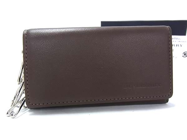 ■新品■未使用■ BURBERRY バーバリー ラムスキン 5連 キーケース 鍵入れ レディース メンズ ブラウン系 FZ2104